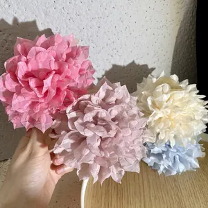 Elegant Fabric Flower Hair Claw Clip Sweet Large Floral Hair Accessories For Women Back Head Half Tie Shark Clip Hairpin Jewelry
