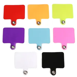 Universal Phone Lanyard Tether Tab Patch For Phone Case Connector PVC Gasket With Metal Ring Anti-Lost Keychain Card Phone Accessories