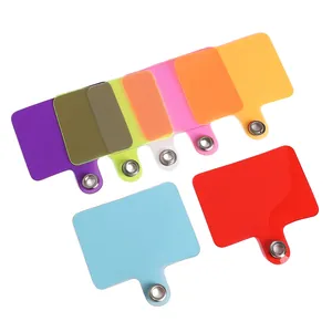 Universal multi-color phone lanyard tether tabs with metal rings for DIY cases