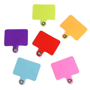 Universal phone lanyard patches in six vibrant colors with durable metal eyelet ring