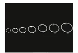 Lot de 7 anneaux brisés en acier inoxydable de tailles variées pour bijoux DIY