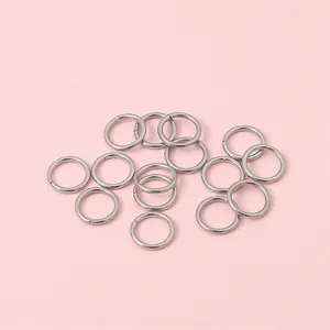 Anneaux de jonction ouverts en acier inoxydable argenté pour la fabrication de bijoux DIY