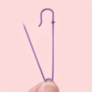 Große lila matte Sicherheitsnadel aus Metall für Strickmaschenmarkierer und DIY