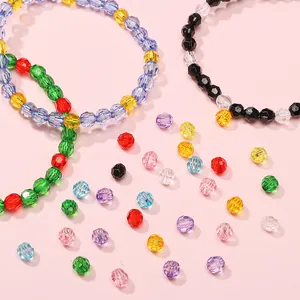 Perline acriliche sfaccettate colorate per la creazione di bracciali e collane fai-da-te