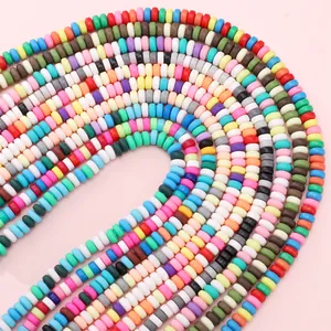 6x3mm colorful heishi polymer clay beads for DIY handmade jewelry making and crafts