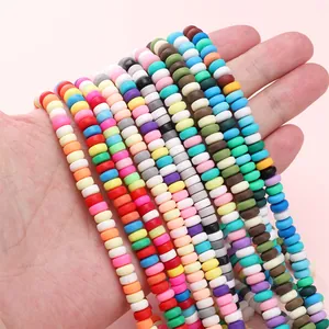 Colorful 6mm polymer clay heishi beads for DIY jewelry making bohemian bracelets