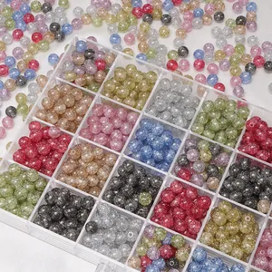 Resin Round Beads With Silver Glitter For DIY Jewelry Making Bracelet Necklace Handcraft Craft Accessories Material Pack