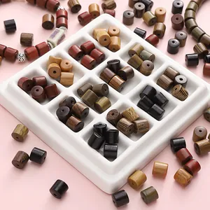8x8mm Wooden Barrel Spacer Beads For Jewelry Making Cylindrical Wood Loose Beads DIY Bracelet Necklace Handmade Craft Accessories