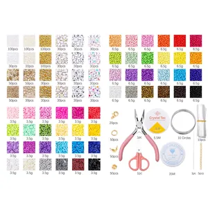 DIY sieraden maken set met kleurrijke kralen letters en professionele gereedschap