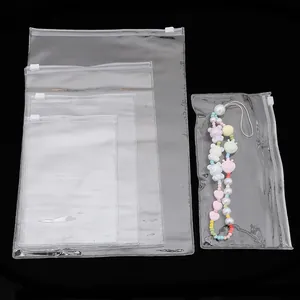Transparent PVC Slider Zipper Bags For Jewelry Packaging DIY Crafts Storage Resealable Organizing Pouch For Small Items