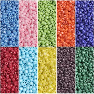 3mm 4mm Glass Seed Beads Round Loose Beads For DIY Jewelry Making Accessories Handmade Necklace Bracelet Craft Supplies Multi Colors