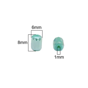 Hellgrüne facettierte Glasperlen 6x8mm mit 1mm Loch für DIY Schmuckherstellung