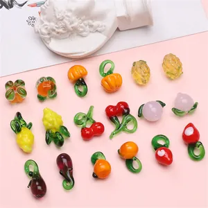Handgefertigte Lampwork Glas Obst Gemüse Perlen Für DIY Schmuckherstellung Obst Form Charms Armband Halskette Zubehör
