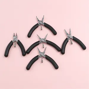 5-piece mini stainless steel jewelry pliers set for DIY handmade wire wrapping craft