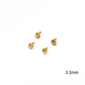 Vergoldete 3,2mm Kupfer Quetschperlen und Verschlüsse für die DIY Schmuckherstellung