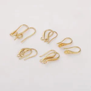 Set de ganchos para pendientes en forma de U de oro de 14K para creación de joyería DIY