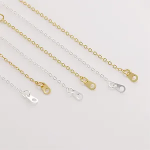 14K gold plated lobster clasp extender chains for DIY handmade necklaces and bracelets