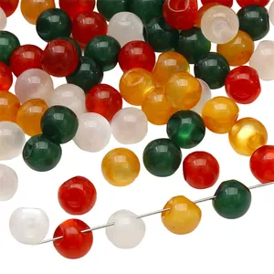 10mm colorful resin cat eye beads with holes for DIY jewelry and cheongsam button crafts