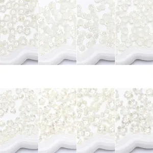 Huit styles de perles fleurs en nacre ABS pour bijoux DIY et nail art