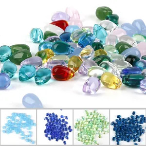 Cuentas de Vidrio en Forma de Gota de Agua y Pétalo para Crear Joyas DIY Estilo Antiguo Accesorios para el Cabello Hechos a Mano