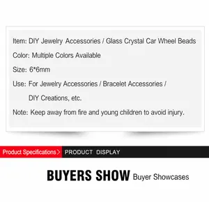 Detailed specifications for 6x6mm square glass crystal beads for DIY jewelry making
