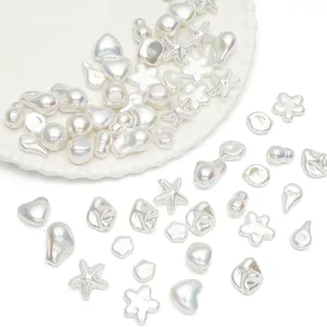 Assorted DIY baroque pearl beads in heart star and flower shapes for jewelry making