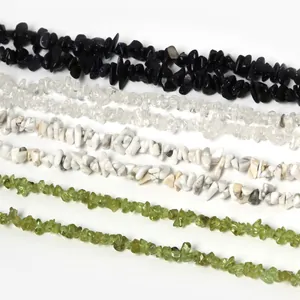 Irregular natural crystal and agate stone beads for DIY jewelry making and bracelets