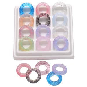 Anelli in vetro con rilievo motivo nuvola colori assortiti per ciondoli gioielli DIY