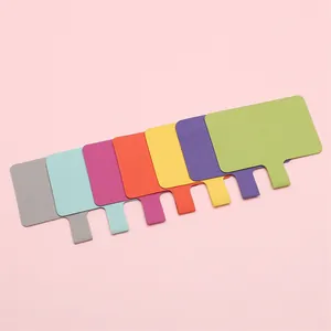 Detailed view of colorful velvet phone tether tabs in seven vibrant matte finishes