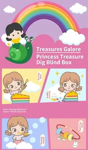 DIY princess treasure dig kit with soap scraping, bubble blowing, and bead jewelry making