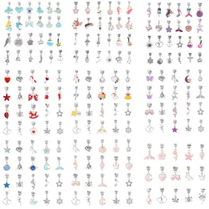 Assorted Alloy Enamel Charms For DIY Jewelry Making Necklaces Bracelets Mixed Animal Heart Star Pendant Charms Set