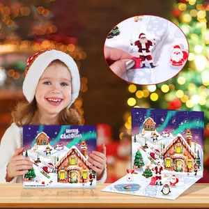 Calendario de Adviento navideño para niños con 24 sorpresas para pulseras DIY