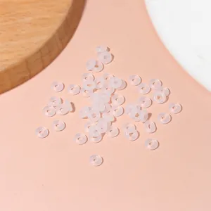 Lot de joints toriques en silicone blanc translucide pour fabrication de bijoux