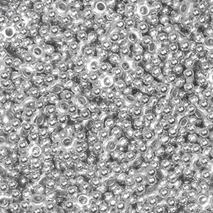Detailed view of silver flower petal CCB spacer beads for DIY jewelry making