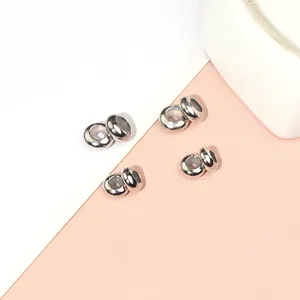 Perle d'arresto in lega d'argento con silicone per braccialetti con charm fai-da-te