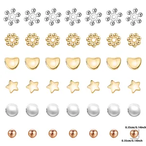 0.35cm CCB beads in star, heart and round shapes for DIY jewelry making and bracelets