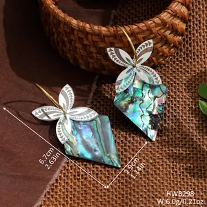 Detailansicht der Boho-Ohrringe mit silbernen Mustern und Muscheln auf Korbhintergrund
