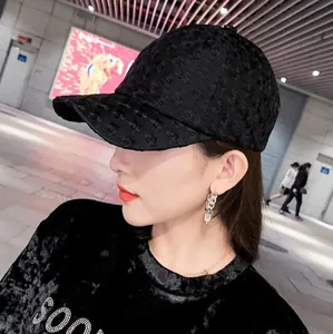Chic black lace floral baseball cap for women with breathable mesh and stylish hollow design