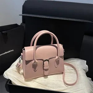 Vintage Women Shoulder Bag PU Leather Horseshoe Buckle Top Handle Bag Fashion Underarm Crossbody Bag For Daily Commuting Ladies