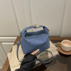 Vintage Leopardenmuster Kleine Quadratische Tasche Für Damen Wildlederimitat Metallschnalle Schultertasche Crossbody Handtasche Casual