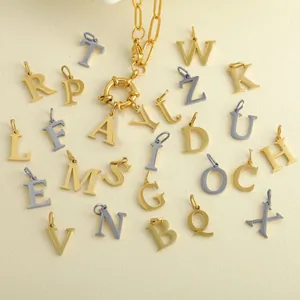 Detailed close-up of A-Z gold and silver initial pendants with heavy link chains