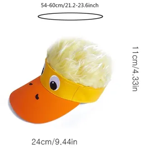 Tableau des tailles détaillé montrant les dimensions de la casquette visière canard rigolo