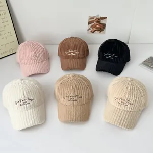 Women's Winter Plush Baseball Cap Letter Embroidery Warm Faux Fur Adjustable Outdoor Casual Fashion Hat