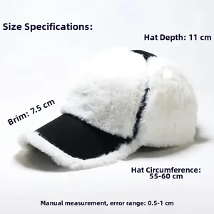 Size chart showing 11cm depth and 55-60cm circumference for the warm winter cap