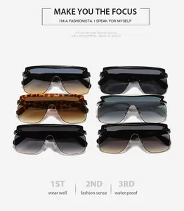 Selection of oversized aviator sunglasses in various colors including gradient lenses
