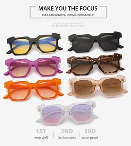 Plusieurs options de couleurs pour lunettes de soleil géométriques aux montures stylées