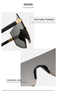 Détails de la monture en métal doré et des plaquettes de nez de lunettes de soleil