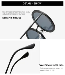 Detailansicht der feinen Metallscharniere und bequemen Silikon-Nasenpads dieser Sonnenbrille