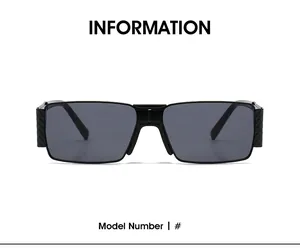 Detailed view of square sunglasses featuring textured woven patterns on the metal hinges