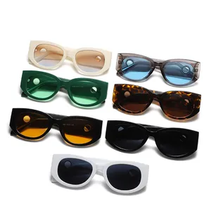 Fashionable oval frame sunglasses in 7 colors with unique side hole detailing model 9163